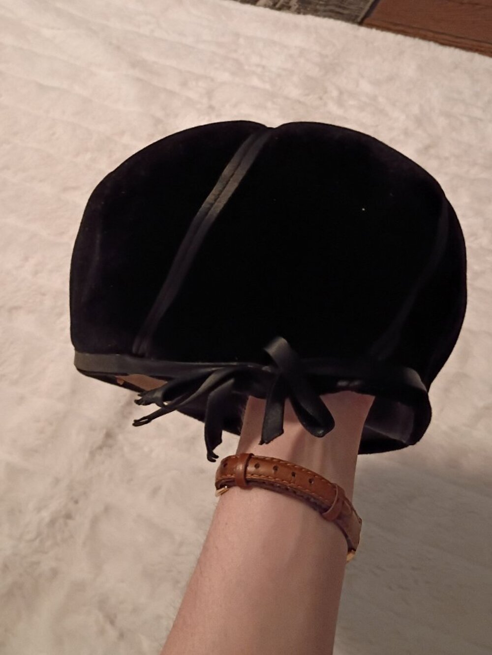 Vintage Mr. John Jr. Black Velvet Hat